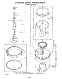 AGITATOR, BASKET AND TUB Diagram and Parts List for LA5600XSW2  Whirlpool Washer