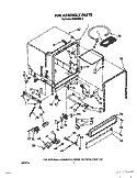 TUB ASSEMBLY Diagram and Parts List for DU8016XX0  Whirlpool Dishwasher