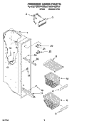 FREEZER LINER PARTS Diagram and Parts List for 6ED2FHGXSL00  Whirlpool Refrigerator