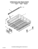 UPPER RACK AND TRACK PARTS Diagram and Parts List for KUDC10FXSS1  KitchenAid Dishwasher