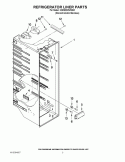 REFRIGERATOR LINER PARTS Diagram and Parts List for KSRS22MWMS01  KitchenAid Refrigerator