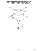 LOWER WASHARM AND STRAINER PARTS Diagram and Parts List for KUDP01DLBL5  KitchenAid Dishwasher