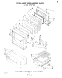 OVEN DOOR AND BROILER Diagram and Parts List for SE950PSKW1  Whirlpool Range