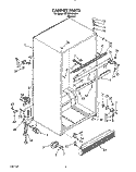 CABINET Diagram and Parts List for ET20DKXXN11  Whirlpool Refrigerator