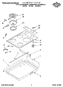 COOKTOP Diagram and Parts List for KEDS207BWH1  KitchenAid Range