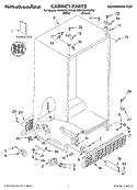 CABINET, LITERATURE Diagram and Parts List for KSRD22FKBT02  KitchenAid Refrigerator