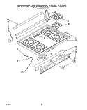 COOKTOP AND CONTROL PANEL, LIT/OPTI Diagram and Parts List for SF302BEYQ0  Whirlpool Range