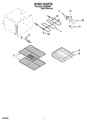 OVEN PARTS Diagram and Parts List for GLSP84900  Whirlpool Range