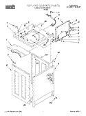 TOP AND CABINET Diagram and Parts List for CAW1762EW0  Whirlpool Washer