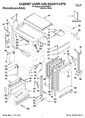 CABINET LINER AND DOOR PARTS Diagram and Parts List for KUIA18PNLS11  KitchenAid Ice Maker