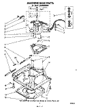 MACHINE BASE Diagram and Parts List for LA3400XMW3  Whirlpool Washer