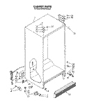 CABINET Diagram and Parts List for KSRB27QABL05  KitchenAid Refrigerator