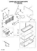 LOWER UNIT AND TUBE PARTS Diagram and Parts List for KBLC36FTS02  KitchenAid Refrigerator