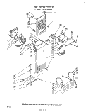 AIR FLOW Diagram and Parts List for EHD261MMWR1  Whirlpool Refrigerator