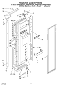 FREEZER DOOR Diagram and Parts List for KSRB27FHBL05  KitchenAid Refrigerator