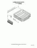 LOWER RACK PARTS Diagram and Parts List for IUD9500WX2  Whirlpool Dishwasher