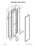 FREEZER DOOR PARTS Diagram and Parts List for KSSO48FTX17  KitchenAid Refrigerator