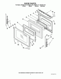DOOR PARTS Diagram and Parts List for GFG461LVT1  Whirlpool Range