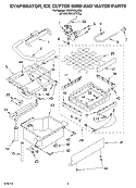 EVAPORATOR ICE CUTTER GRID AND WATER PARTS Diagram and Parts List for KUSS185JSS3  KitchenAid Ice Maker
