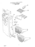 FREEZER LINER Diagram and Parts List for 3XART745GW00  Whirlpool Refrigerator