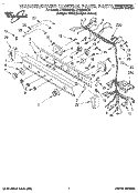 WASHER/DRYER CONTROL PANEL Diagram and Parts List for LTG6234DQ0  Whirlpool Washer Dryer Combo