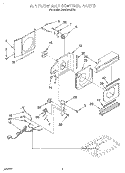 AIRFLOW AND CONTROL Diagram and Parts List for BHAC0700FS0  Whirlpool Air Conditioner