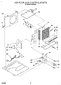 AIR FLOW AND CONTROL Diagram and Parts List for X10002D00  Roper Air Conditioner