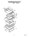 REFRIGERATOR SHELF Diagram and Parts List for RS22AWXAW01  Roper Refrigerator