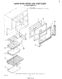 UPPER OVEN DOOR AND UNIT Diagram and Parts List for RE953PXPT0  Whirlpool Range
