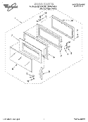 DOOR Diagram and Parts List for MH9115XBQ1  Whirlpool Microwave
