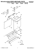 DOOR AND PANEL PARTS Diagram and Parts List for KUDS01FLSS1  KitchenAid Dishwasher