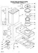 BASE AND HOUSING PARTS Diagram and Parts List for 4KPCM050PM0  KitchenAid Coffee Maker