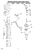 MOTOR AND ICE CONTAINER PARTS Diagram and Parts List for KSRP22FNBL01  KitchenAid Refrigerator