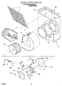 VENTILATION Diagram and Parts List for SC8900EXQ3  Whirlpool Cooktop