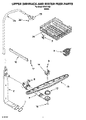 UPPER DISHRACK AND WATER FEED PARTS Diagram and Parts List for IRD6710Q0  Inglis Dishwasher