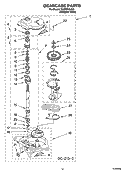 GEARCASE PARTS Diagram and Parts List for TAWS800JQ3  Estate Washer