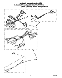 WIRING HARNESS Diagram and Parts List for RF376PXYN1  Whirlpool Range