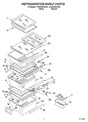 REFRIGERATOR SHELF Diagram and Parts List for 4YGD25DCHW01  Whirlpool Refrigerator