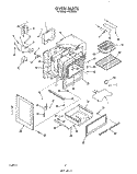 OVEN Diagram and Parts List for F5108^0  Whirlpool Range