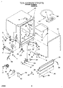 TUB ASSEMBLY Diagram and Parts List for TUD3000Y6  Whirlpool Dishwasher