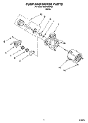 PUMP AND MOTOR PARTS Diagram and Parts List for DU811SWPQ3  Whirlpool Dishwasher