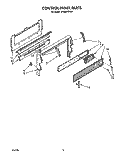 CONTROL PANEL Diagram and Parts List for SF385PEWW1  Whirlpool Range