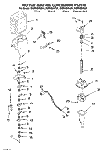MOTOR AND ICE CONTAINER PARTS Diagram and Parts List for GC3PHEXNS01  Whirlpool Refrigerator