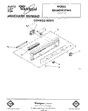 CONSOLE Diagram and Parts List for GDU4050XPW4  Whirlpool Dishwasher