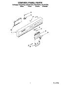 CONTROL PANEL PARTS Diagram and Parts List for KUDK03ITBT0  KitchenAid Dishwasher