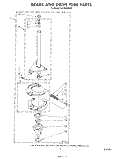 BRAKE AND DRIVE TUBE Diagram and Parts List for LA5950XSW0  Whirlpool Washer