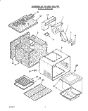 INTERNAL OVEN Diagram and Parts List for FGS395VL0  Whirlpool Range