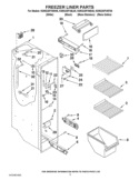 FREEZER LINER PARTS Diagram and Parts List for KSRG25FVMS05  KitchenAid Refrigerator