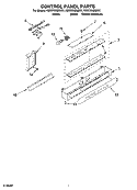 CONTROL PANEL PARTS Diagram and Parts List for KSSO36QMB01  KitchenAid Refrigerator