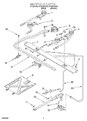 MANIFOLD Diagram and Parts List for SF3020SGN1  Whirlpool Range